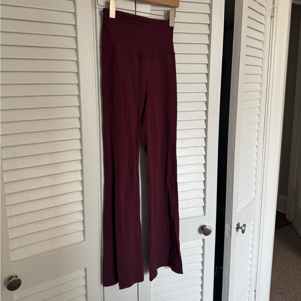 Lululemon Red Merlot Flared Align Leggings